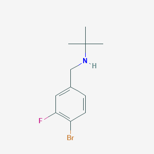 molecular formula C11H15BrFN B13255479 [(4-Bromo-3-fluorophenyl)methyl](tert-butyl)amine 