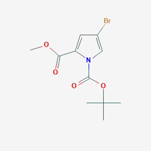 molecular formula C11H14BrNO4 B132555 1-叔丁基 2-甲基 4-溴-1H-吡咯-1,2-二羧酸酯 CAS No. 156237-78-4