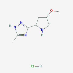 5-(4-methoxypyrrolidin-2-yl)-3-methyl-1H-1,2,4-triazole hydrochloride