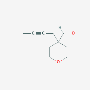 4-(But-2-yn-1-yl)oxane-4-carbaldehyde