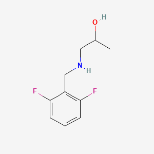 molecular formula C10H13F2NO B13255557 1-{[(2,6-Difluorophenyl)methyl]amino}propan-2-ol 