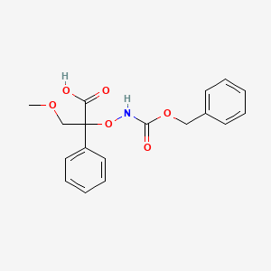 2-({[(Benzyloxy)carbonyl]amino}oxy)-3-methoxy-2-phenylpropanoic acid