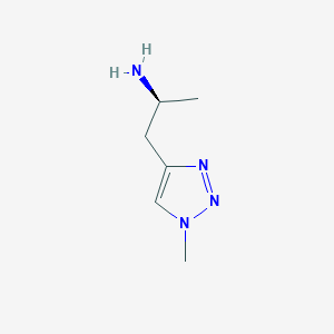 molecular formula C6H12N4 B13255664 (2S)-1-(1-Methyl-1H-1,2,3-triazol-4-yl)propan-2-amine 