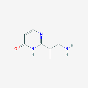 molecular formula C7H11N3O B13255692 2-(1-Aminopropan-2-yl)-3,4-dihydropyrimidin-4-one 