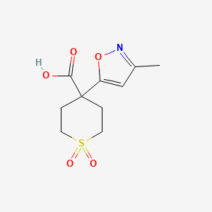 4-(3-Methyl-1,2-oxazol-5-yl)-1,1-dioxothiane-4-carboxylic acid