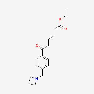 Ethyl 6-[4-(azetidinomethyl)phenyl]-6-oxohexanoate