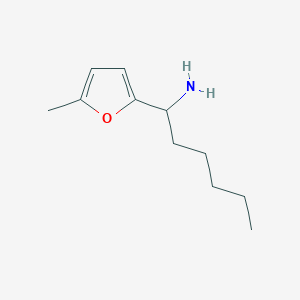 molecular formula C11H19NO B13255702 1-(5-Methyl-furan-2-yl)-hexylamine 