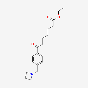 Ethyl 7-[4-(azetidinomethyl)phenyl]-7-oxoheptanoate