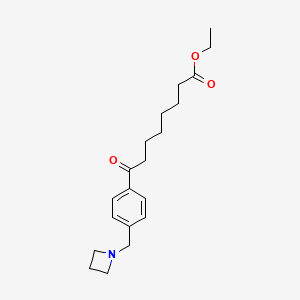 Ethyl 8-[4-(azetidinomethyl)phenyl]-8-oxooctanoate
