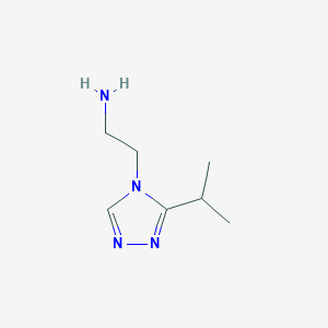 molecular formula C7H14N4 B13255729 2-[3-(propan-2-yl)-4H-1,2,4-triazol-4-yl]ethan-1-amine 