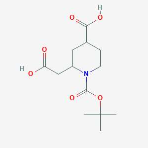 1-[(tert-Butoxy)carbonyl]-2-(carboxymethyl)piperidine-4-carboxylic acid