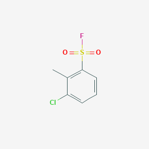 molecular formula C7H6ClFO2S B13255786 3-Chloro-2-methylbenzene-1-sulfonyl fluoride 