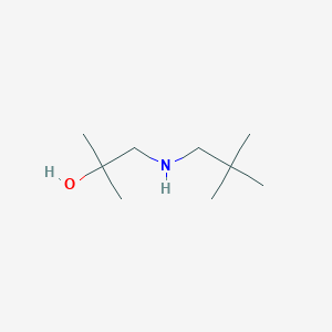 molecular formula C9H21NO B13255791 1-[(2,2-Dimethylpropyl)amino]-2-methylpropan-2-ol 