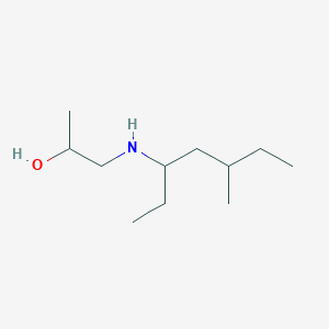 molecular formula C11H25NO B13255802 1-[(5-Methylheptan-3-yl)amino]propan-2-ol 