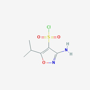 3-Amino-5-(propan-2-yl)-1,2-oxazole-4-sulfonyl chloride