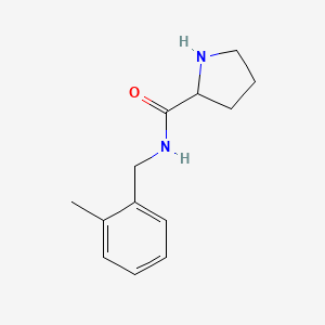 molecular formula C13H18N2O B13255834 N-[(2-methylphenyl)methyl]pyrrolidine-2-carboxamide 