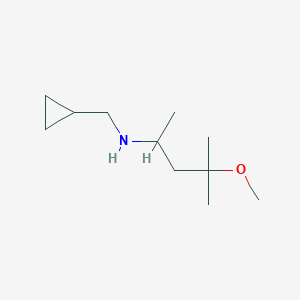 molecular formula C11H23NO B13255872 (Cyclopropylmethyl)(4-methoxy-4-methylpentan-2-yl)amine 