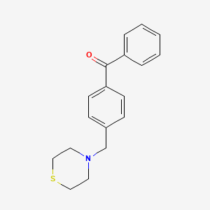 molecular formula C18H19NOS B1325588 4-(硫代吗啉甲基)二苯甲酮 CAS No. 898782-19-9