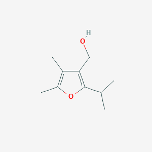 molecular formula C10H16O2 B13255889 [4,5-Dimethyl-2-(propan-2-yl)furan-3-yl]methanol 