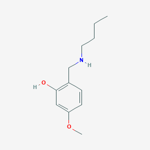 molecular formula C12H19NO2 B13255957 2-[(Butylamino)methyl]-5-methoxyphenol 