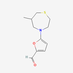 5-(6-Methyl-1,4-thiazepan-4-yl)furan-2-carbaldehyde