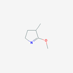 molecular formula C6H11NO B13256017 5-methoxy-4-methyl-3,4-dihydro-2H-pyrrole 