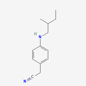 molecular formula C13H18N2 B13256027 2-{4-[(2-Methylbutyl)amino]phenyl}acetonitrile 