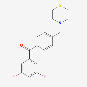 B1325603 3,5-Difluoro-4'-thiomorpholinomethyl benzophenone CAS No. 898783-24-9