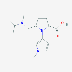 5-{[methyl(propan-2-yl)amino]methyl}-1-(1-methyl-1H-pyrrol-3-yl)pyrrolidine-2-carboxylic acid