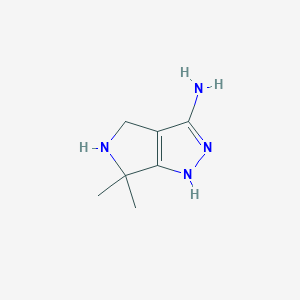 6,6-Dimethyl-1H,4H,5H,6H-pyrrolo[3,4-c]pyrazol-3-amine