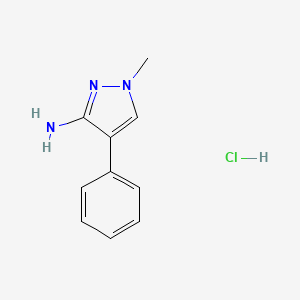 Pyrazole, 3-amino-1-methyl-4-phenyl-, hydrochloride