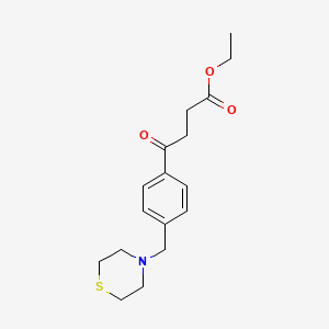 Ethyl 4-oxo-4-[4-(thiomorpholinomethyl)phenyl]butyrate