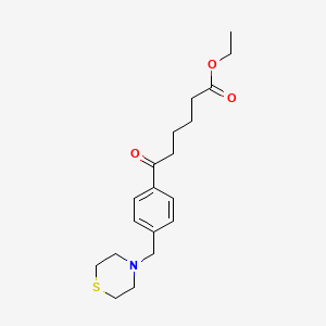 Ethyl 6-oxo-6-[4-(thiomorpholinomethyl)phenyl]hexanoate