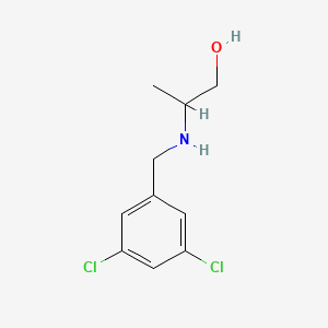 molecular formula C10H13Cl2NO B13256079 2-{[(3,5-Dichlorophenyl)methyl]amino}propan-1-ol 