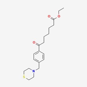 Ethyl 7-oxo-7-[4-(thiomorpholinomethyl)phenyl]heptanoate