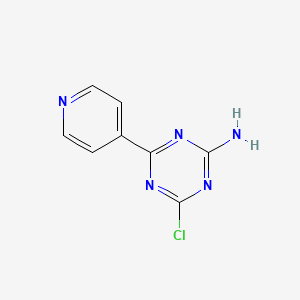 molecular formula C8H6ClN5 B13256117 2-Amino-4-chloro-6-(4-pyridyl)-1,3,5-triazine CAS No. 1303968-02-6