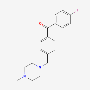 molecular formula C19H21FN2O B1325612 4-氟-4'-(4-甲基哌嗪甲基)二苯甲酮 CAS No. 898783-67-0
