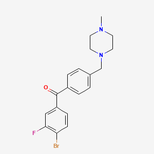 molecular formula C19H20BrFN2O B1325613 4-溴-3-氟-4'-(4-甲基哌嗪甲基)二苯甲酮 CAS No. 898783-81-8