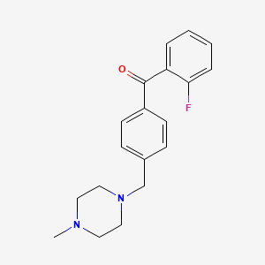 B1325615 2-Fluoro-4'-(4-methylpiperazinomethyl) benzophenone CAS No. 898783-89-6