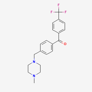molecular formula C20H21F3N2O B1325618 4-(4-甲基哌嗪甲基)-4'-三氟甲基二苯甲酮 CAS No. 898783-95-4