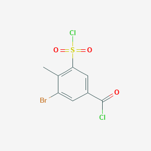 3-Bromo-5-(chlorosulfonyl)-4-methylbenzoyl chloride