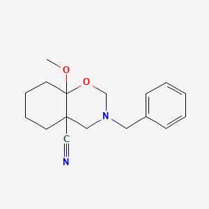 3-benzyl-8a-methoxy-octahydro-2H-1,3-benzoxazine-4a-carbonitrile