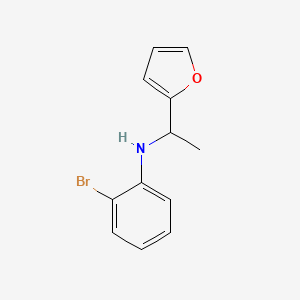 molecular formula C12H12BrNO B13256307 2-bromo-N-[1-(furan-2-yl)ethyl]aniline 