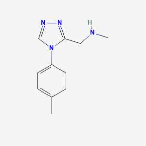 molecular formula C11H14N4 B13256338 Methyl(([4-(4-methylphenyl)-4H-1,2,4-triazol-3-YL]methyl))amine CAS No. 1283108-49-5