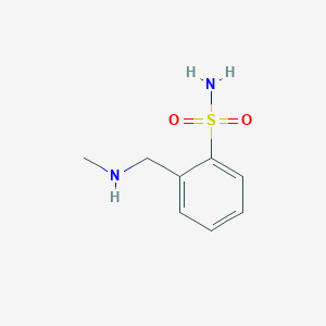 molecular formula C8H12N2O2S B13256343 2-[(Methylamino)methyl]benzene-1-sulfonamide 