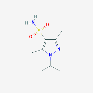 molecular formula C8H15N3O2S B13256344 3,5-dimethyl-1-(propan-2-yl)-1H-pyrazole-4-sulfonamide 