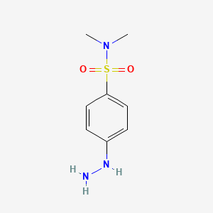 molecular formula C8H13N3O2S B13256354 4-Hydrazinyl-N,N-dimethylbenzene-1-sulfonamide 