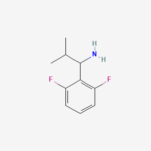 molecular formula C10H13F2N B13256378 1-(2,6-Difluorophenyl)-2-methylpropan-1-amine 