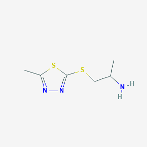 2-[(2-Aminopropyl)sulfanyl]-5-methyl-1,3,4-thiadiazole