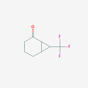 molecular formula C8H9F3O B13256404 7-(Trifluoromethyl)bicyclo[4.1.0]heptan-2-one 